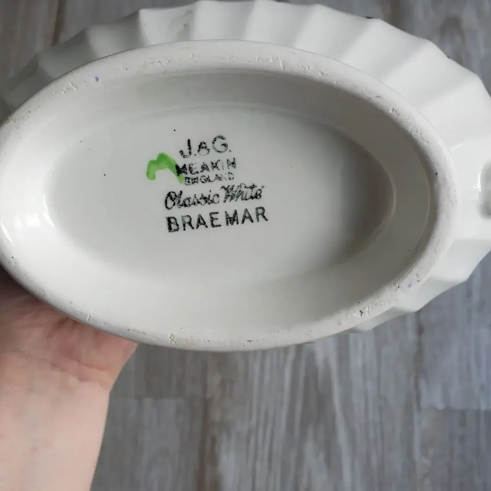 Vintage J&G Meakin Classic White Gravy Boat